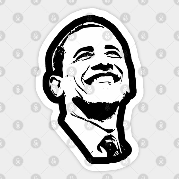 Barack Obama Smile Minimalistic Pop Art Sticker by Nerd_art